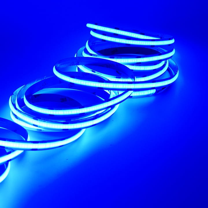 LED pásek COB 12V / 480LED / 9W / MODRÁ / IP20 / 8mm / PRO+